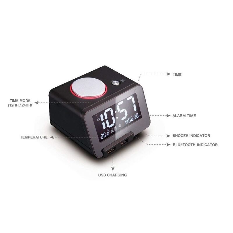Homtime C1Pro Bluetooth Alarm Clock Spea