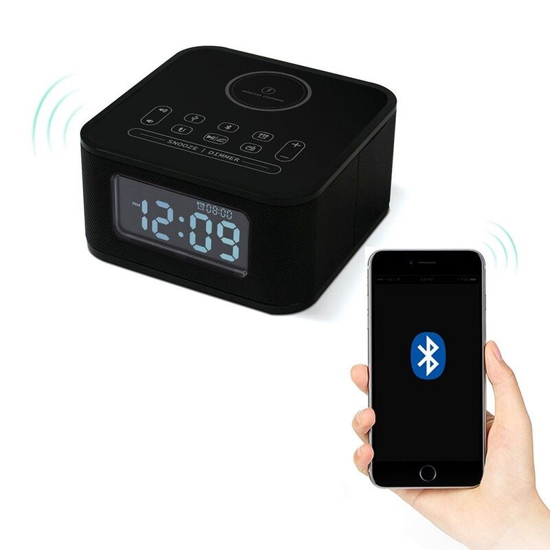 Homtiem D2Qi Bluetooth Speaker with Alar