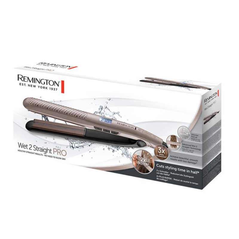 Remington Hair Straighteners Pro With Exclusive Venting System Wet And Dry Modes S7970 Bronz