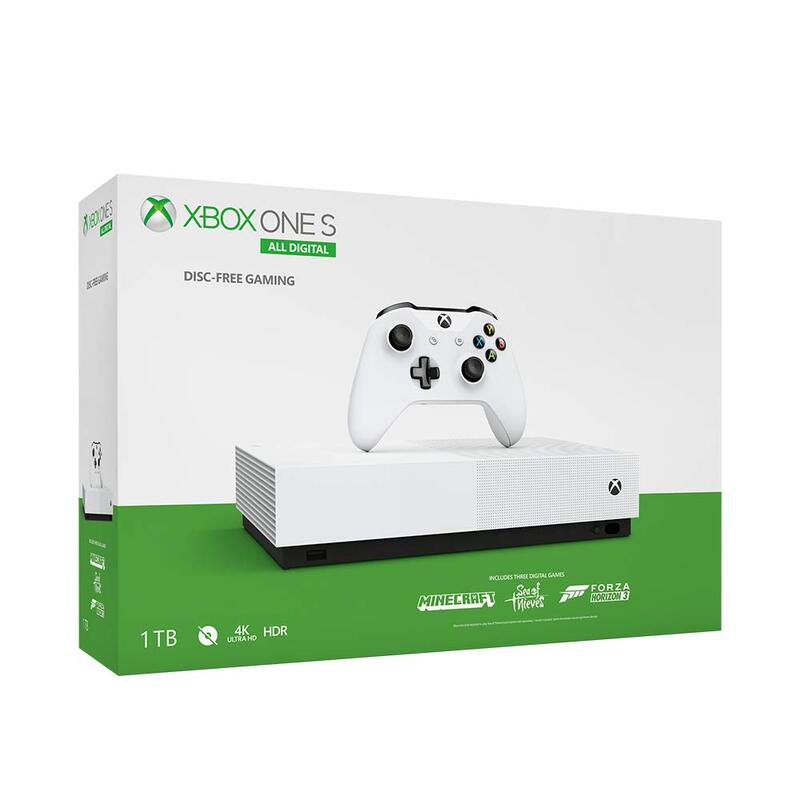 Xbox One M All Digital Console with 3 Game Codes