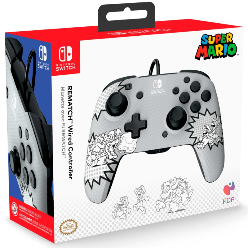Pdp Switch - Remacth Wired Controller -Comic Mario
