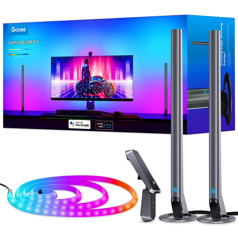 Govee Dream View Package: 2 Lights Bars42.4 Cm + Neon Light Strips 140Cm + Gaming Camera.