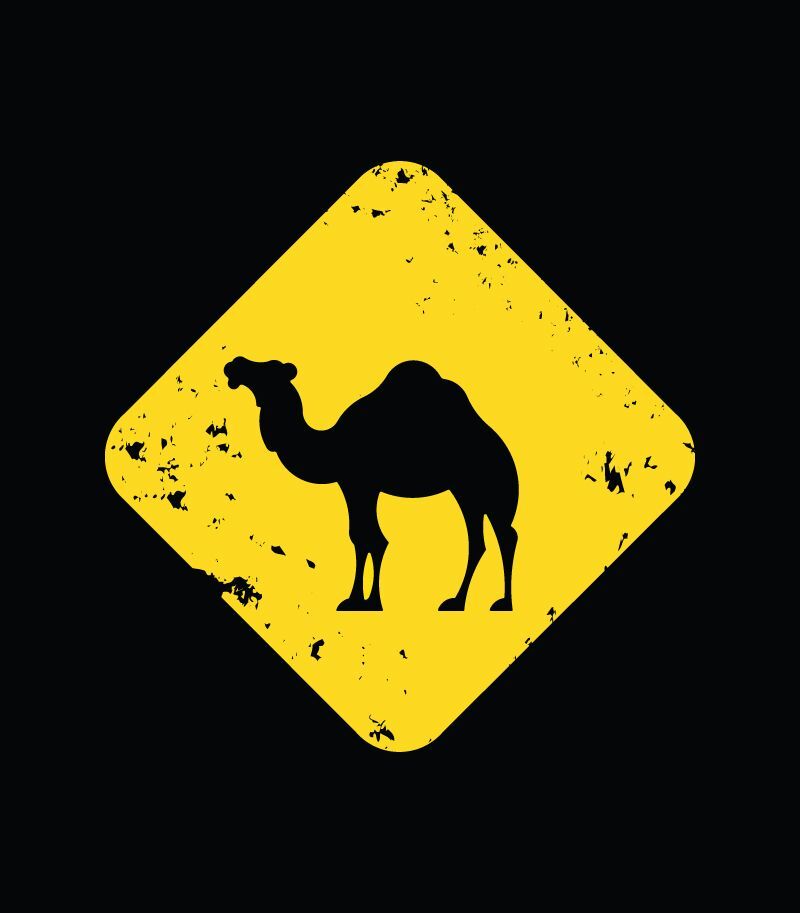 Camel Crossing Black Men's Tshirt Xs