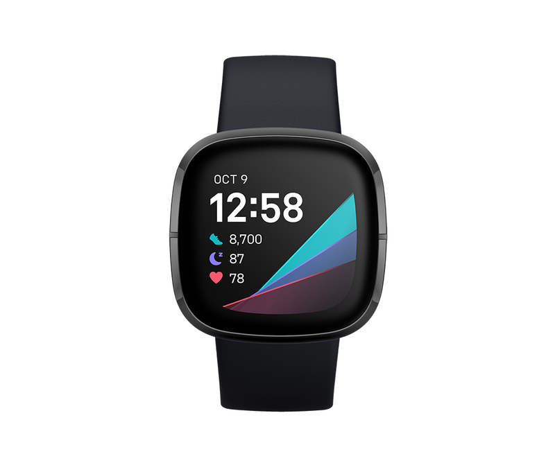 Fitbit Sense, Carbon Smart Watch Stainless Steel, Graphite