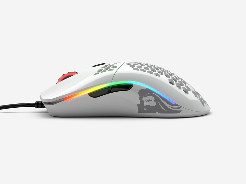 Glorious Model O Gaming Mouse Optical Pixart Pmw 3360 12000 Dpi Wired Glossy White