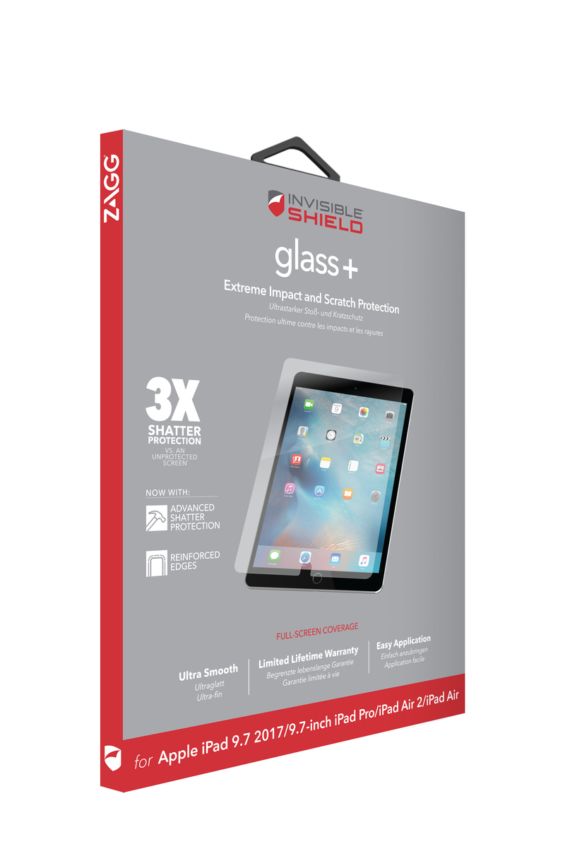 Zagg Invisible Shield Glass Plus Screen Protector For iPad Air 2, iPad Pro 9.7-Inch, And iPad 9.7-Inch 2017