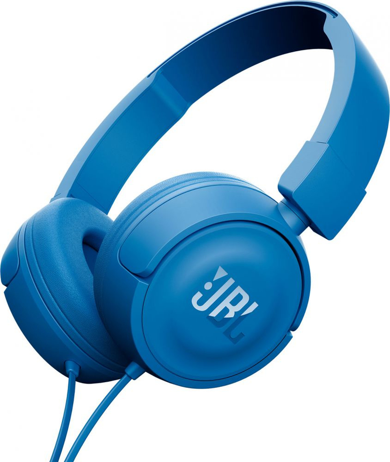 JBL T450 Head Band Binaural Wired Blue Mobile Headset