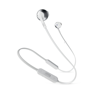 سماعات أذن داخلية جيه بي إل تيون 205 بتقنية البلوتوث باللون الفضي