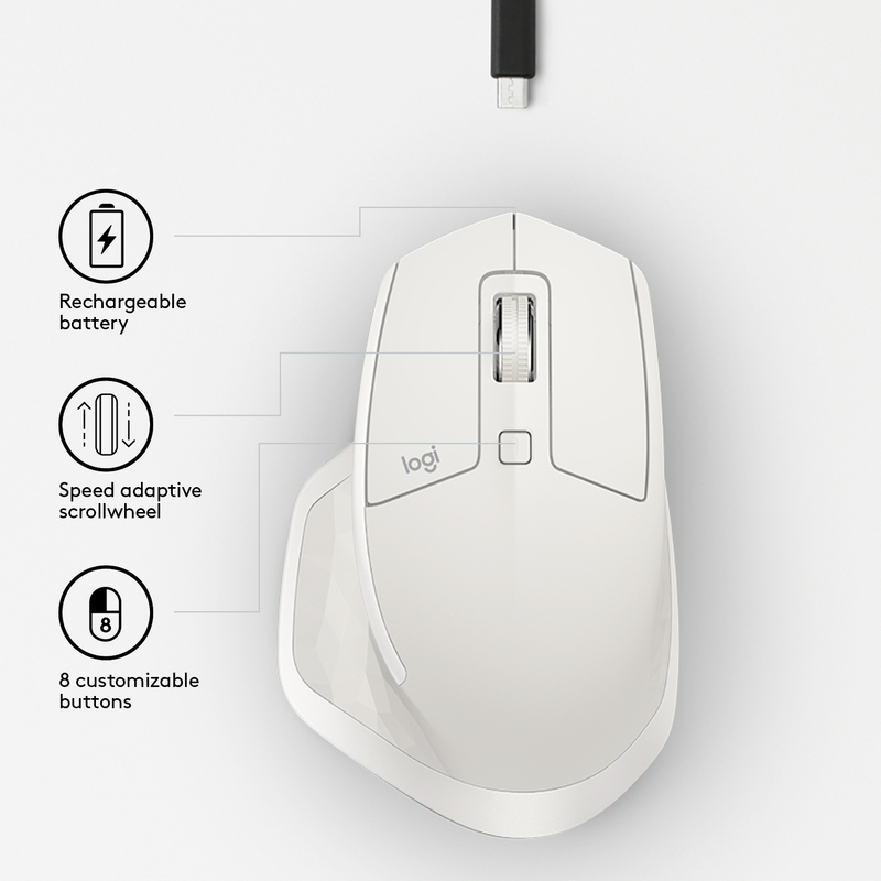 Logitech Mx Master 2S Mouse Rf Wireless+Bluetooth Laser 4000 Dpi Right-Hand