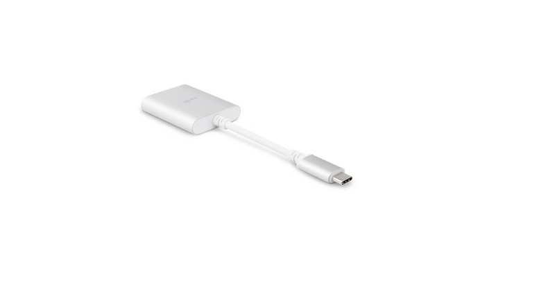 Moshi USB-C to 3.5mm Stereo Jack Adapter with Charging Port Silver