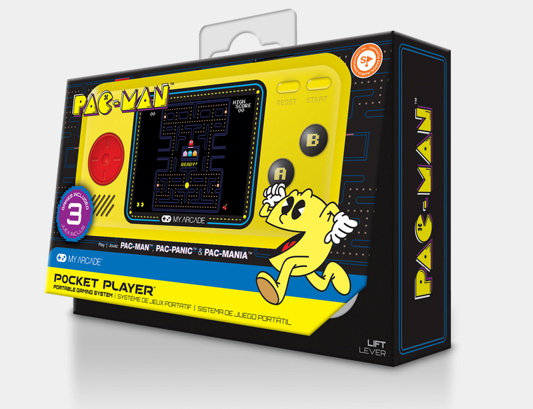 My Arcade Pac-Man Pocket Player Portable Game Console 7.11 cm (2.8 Inch) Black, Yellow