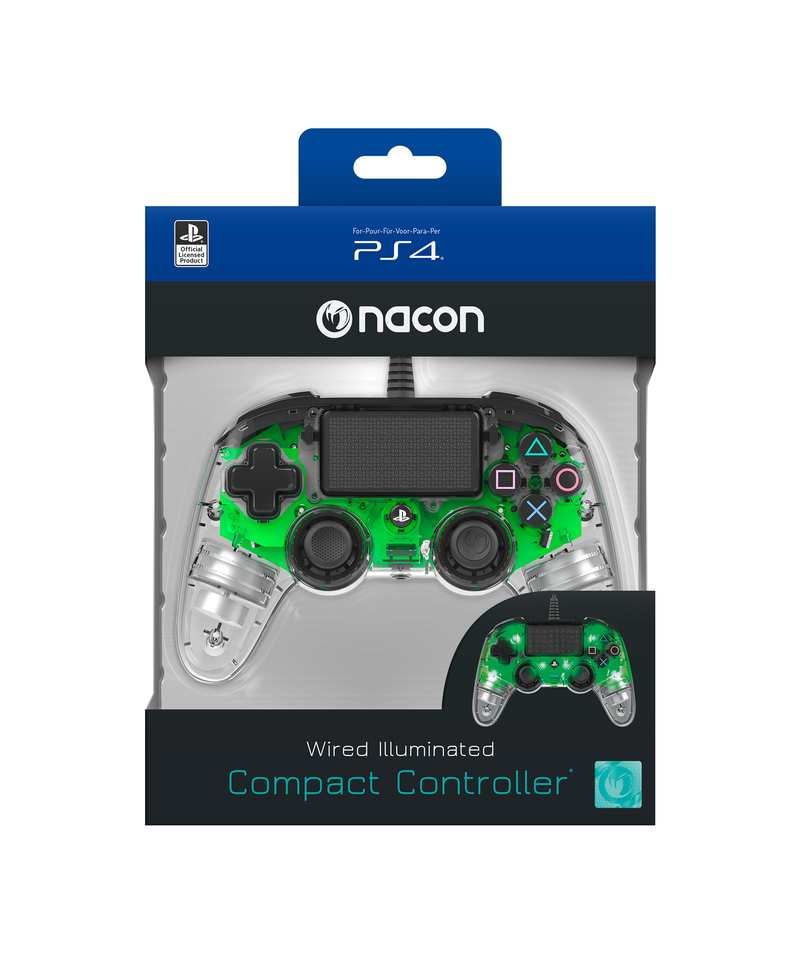 Nacon PS4Ofcpadclgreen Gaming Controller Gamepad Sony PlayStation 4 Analogue/Digital Green,Transparent