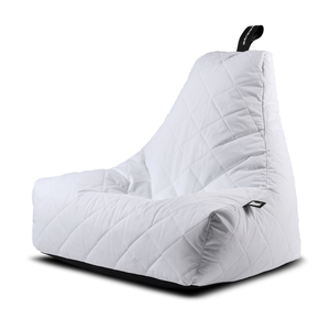 Extreme Lounging Mighty Bean Bag White Quilted