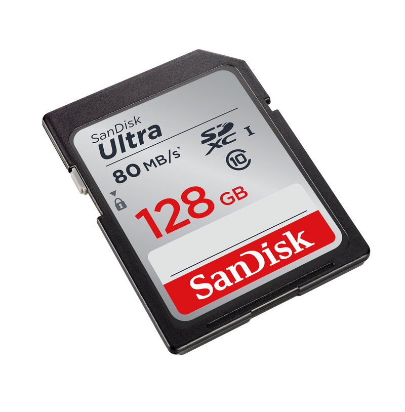 بطاقة ذاكرة سانديسك ألترا، 128 جيجابيات، إس دي إكس سي الفئة 10، سرعة عالية فائقة الفئة 1 (UHS-I)