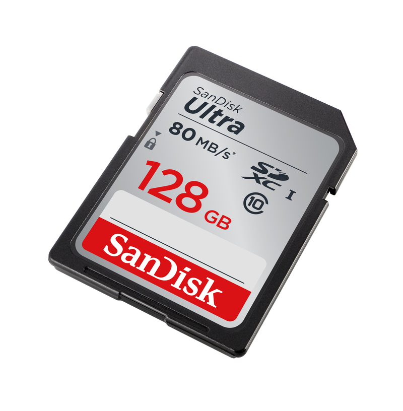 بطاقة ذاكرة سانديسك ألترا، 128 جيجابيات، إس دي إكس سي الفئة 10، سرعة عالية فائقة الفئة 1 (UHS-I)