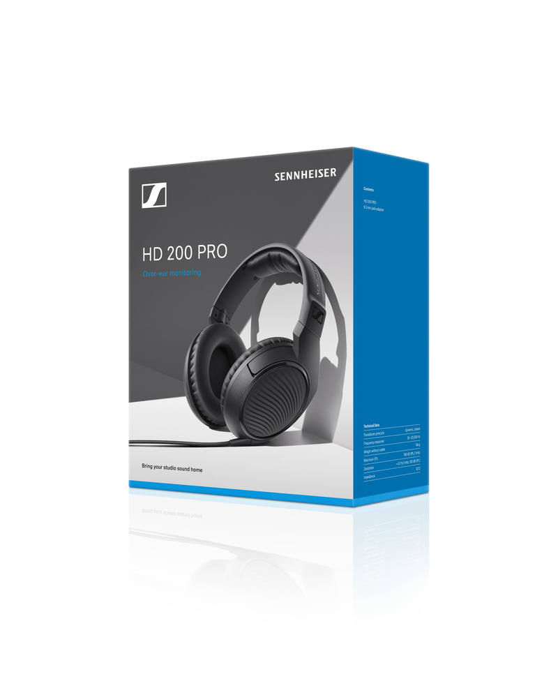 Sennheiser HD 200 Pro Headphones Head-Band Black