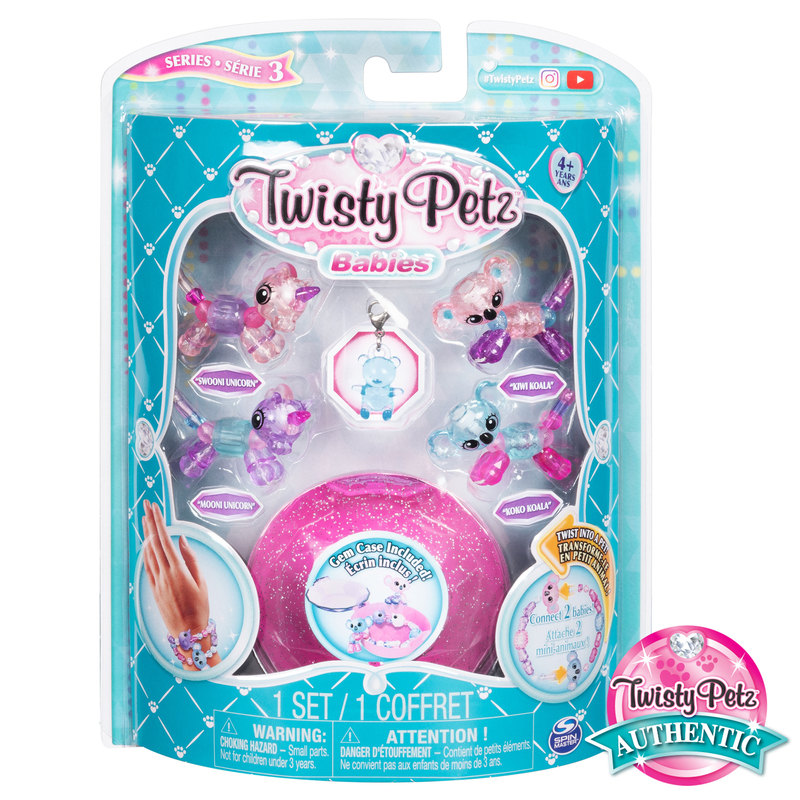 Twisty Petz - Babies 4-Pack Unicorns and Pandas Collectible Bracelet Set for Kids