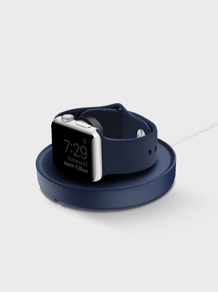 Uniq Dome Blue Charging Dock with Cable Organiser for Apple Watch
